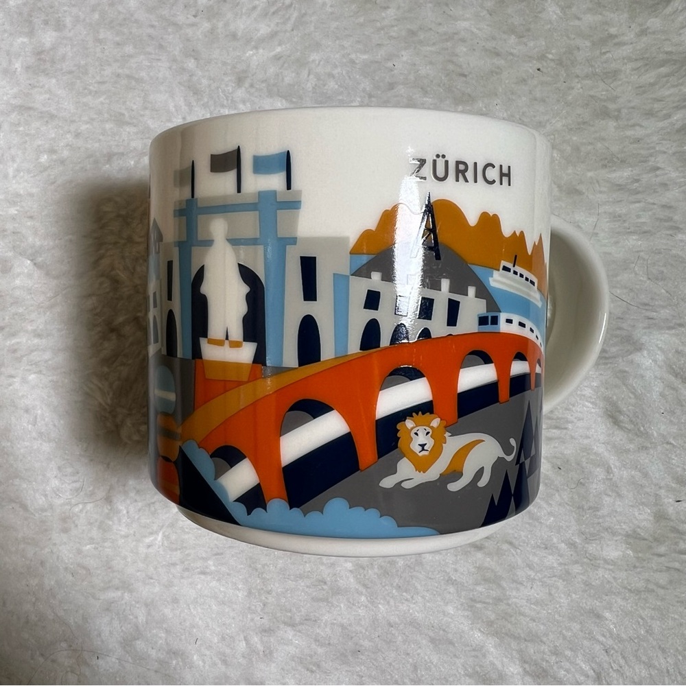 Starbucks Zurich Coffee Mug You Are Here 14 oz Lion Bridges - Picture 2 of 7